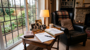 Family documents and photographs highlighting the importance of having a legally valid will in place