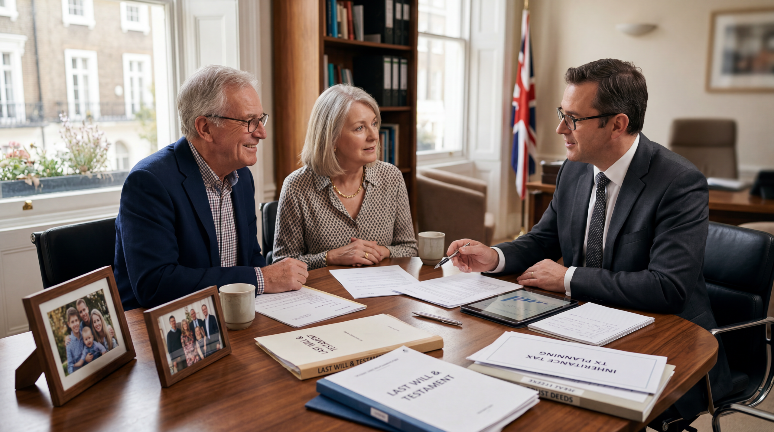 Parents discussing inheritance planning strategies with an estate planner to help leave more wealth to their children