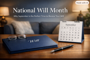National Will Month reminder encouraging people over 60 to review their Will and estate planning arrangements
