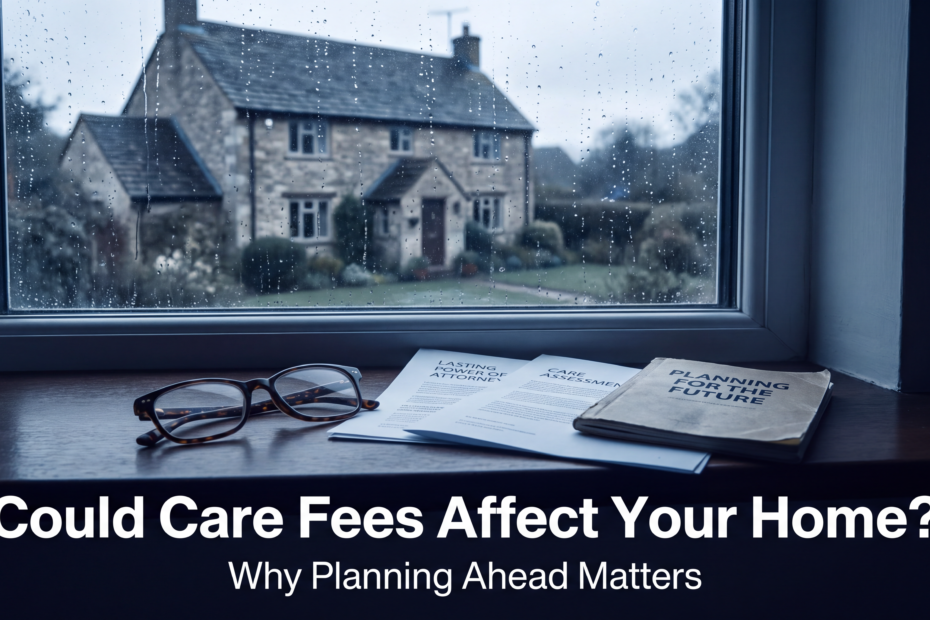 Family home and care planning documents illustrating how future care fees could affect a homeowner's property